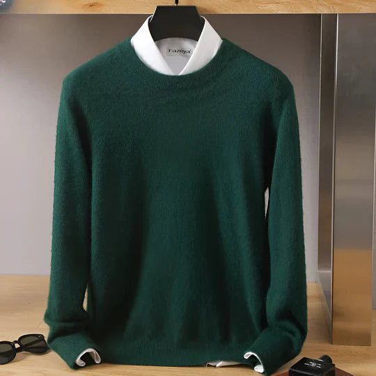 O-Ausschnitt Kaschmirpullover für Herren | Leicht