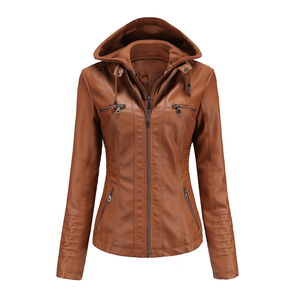 Bikerjacke Damen | Wärmendes Futter & Abnehmbare Kapuze 5