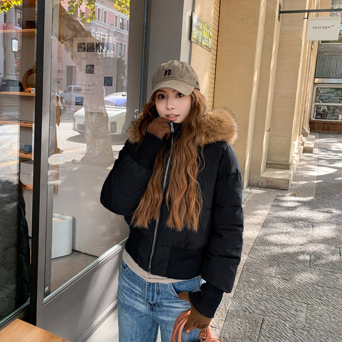 Winterjacke Damen Gesteppt | Abnehmbare Kapuze & Warm 1