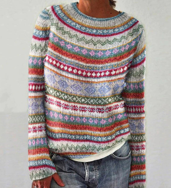 Damen Pullover Regular Fit Strickpullover Weich Wärmend 3