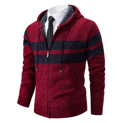 Men's casual hooded jacket designed for comfortable layering