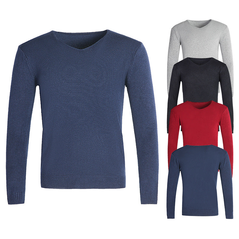 Pullover Herren V-Ausschnitt | Schmale Passform & Rippbündchen 1
