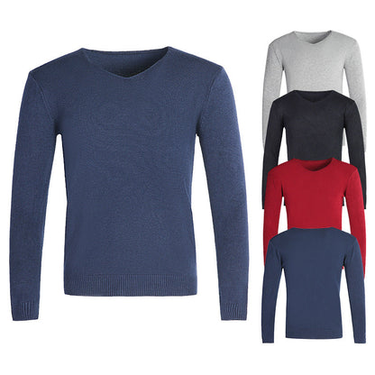 Pullover Herren V-Ausschnitt | Schmale Passform & Rippbündchen 1