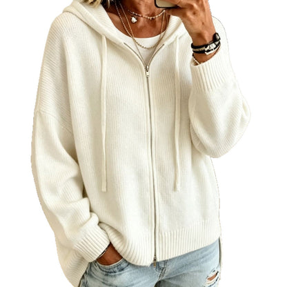 Strickjacke Damen mit Kapuze | Reißverschluss für flexibles Tragen 5