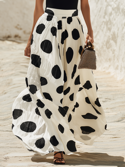 Off-Shoulder Polka Dot Maxi-Kleid für ein Urlaubsgefühl 5