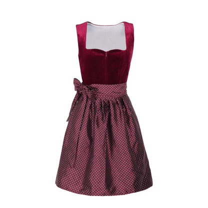 Oktoberfest Dirndlkleid | Ärmellos, Kontrastdesign