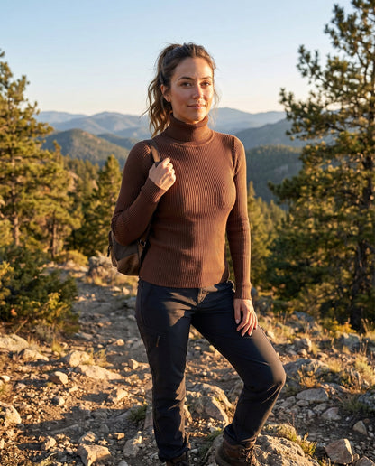 Olivia | Eleganter und schlichter Rippstrick-Rollkragenpullover 1