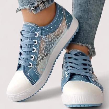 Orthopädische Sneaker Damen | Spitzenbesatz & Plateau Sohle