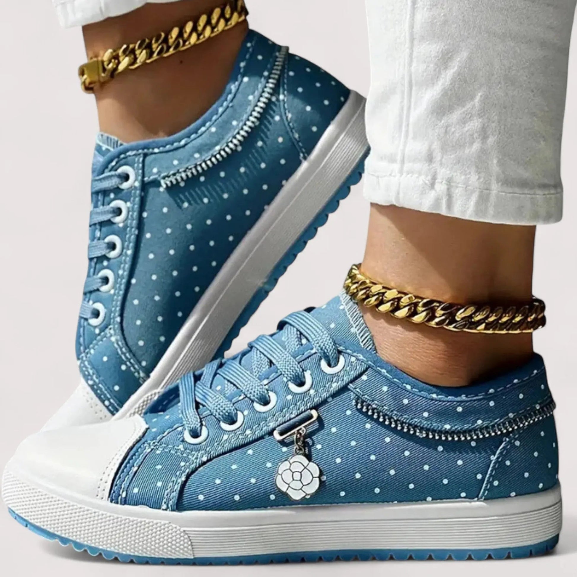 Orthopädische Sneaker Damen | Spitzenbesatz & Plateau Sohle