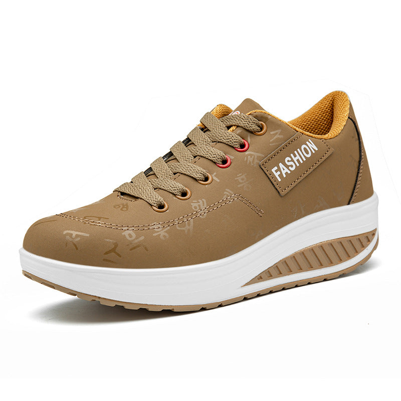 Schuhe Damen | Plateau Sneaker mit Keilsohle & Print