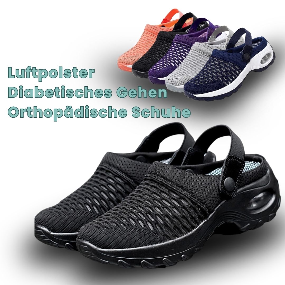 Luftpolster Schuhe Damen | Slip-On Sandalen mit Plateau