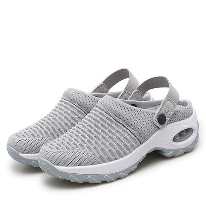 Luftpolster Schuhe Damen | Slip-On Sandalen mit Plateau