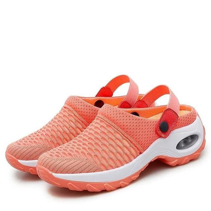 Luftpolster Schuhe Damen | Slip-On Sandalen mit Plateau