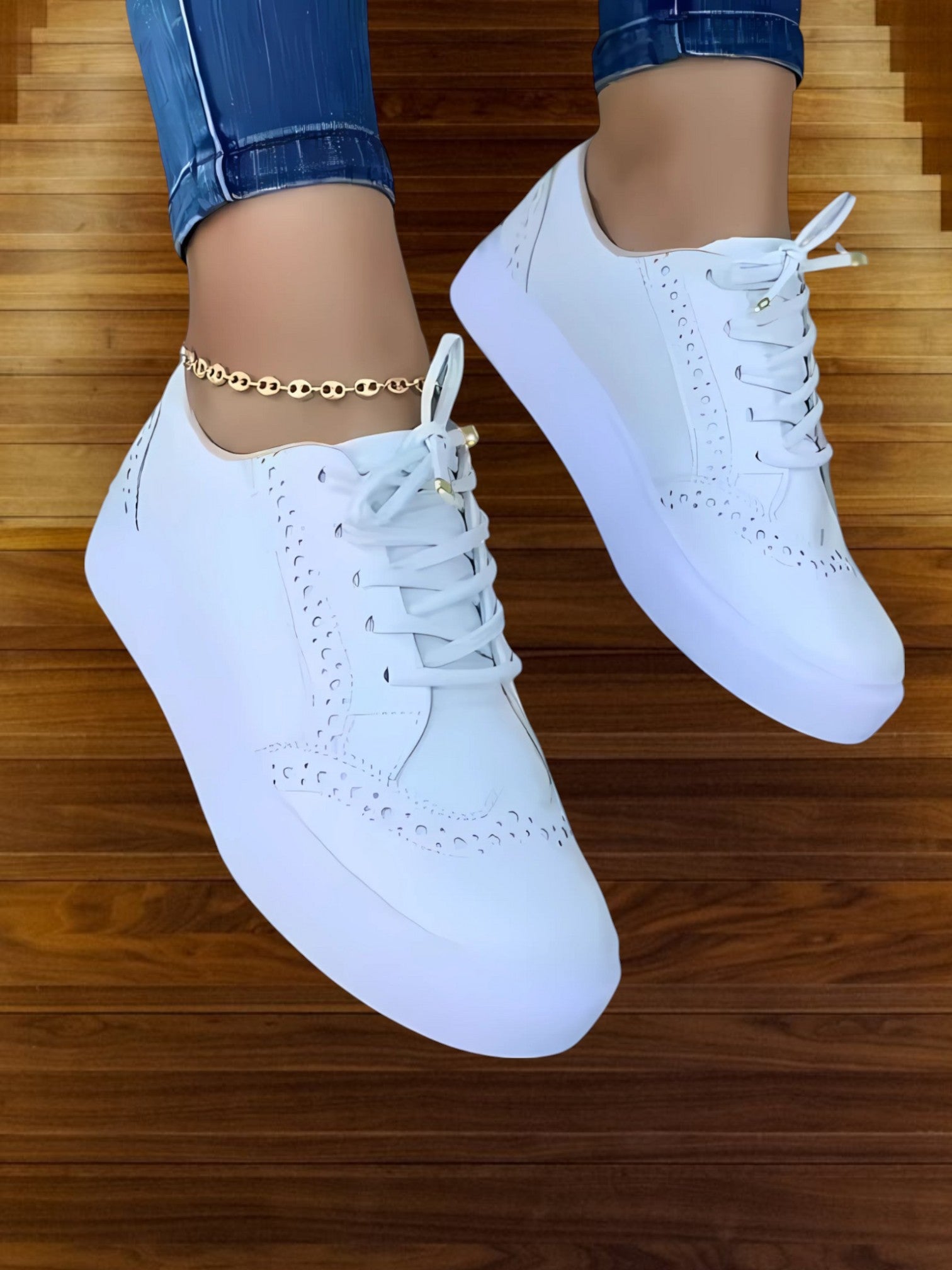 Schnürschuhe mit runder Zehe und ergonomischer Einlegesohle