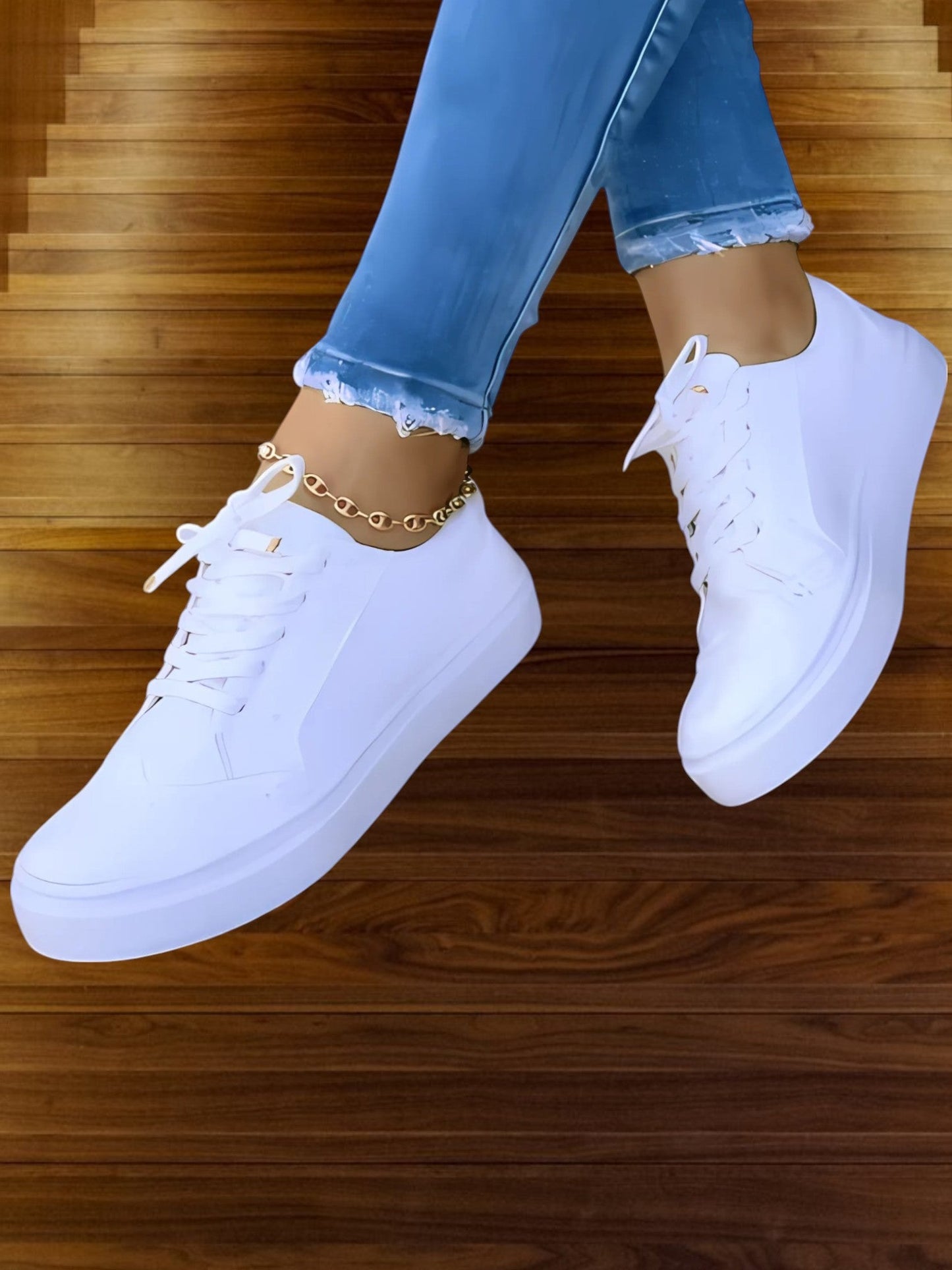 Schnürschuhe mit runder Zehe und ergonomischer Einlegesohle