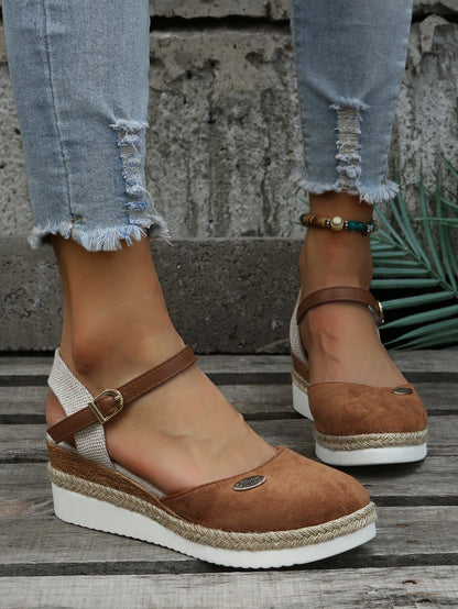 Espadrilles Damen | Keilabsatz & Knöchelriemen