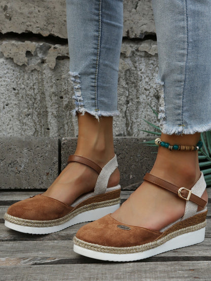Espadrilles Damen | Keilabsatz & Knöchelriemen