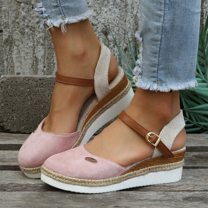 Espadrilles Damen | Keilabsatz & Knöchelriemen