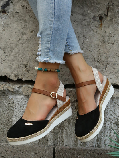 Espadrilles Damen | Keilabsatz & Knöchelriemen