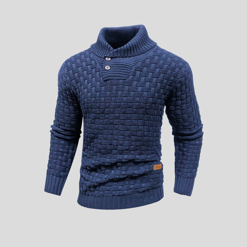 Pullover Herren | Strukturmuster mit Schalkragen 5