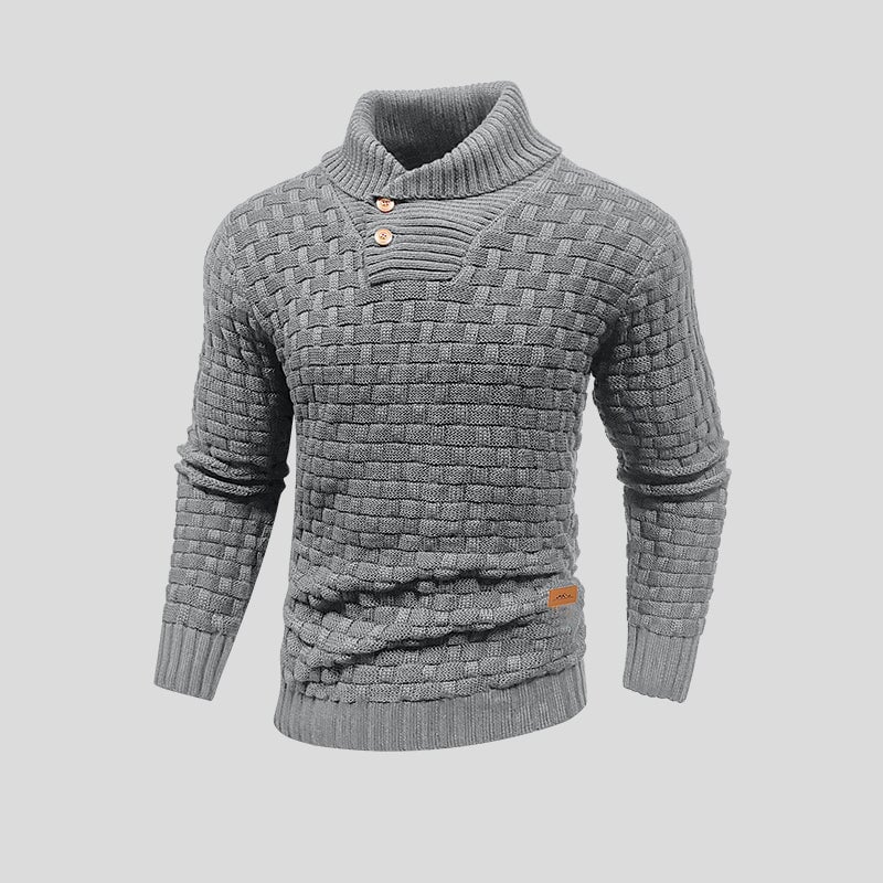Pullover Herren | Strukturmuster mit Schalkragen 4