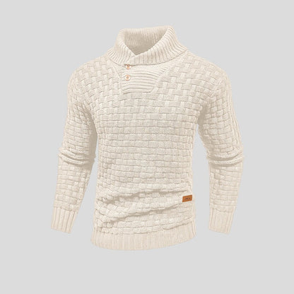 Pullover Herren | Strukturmuster mit Schalkragen 6