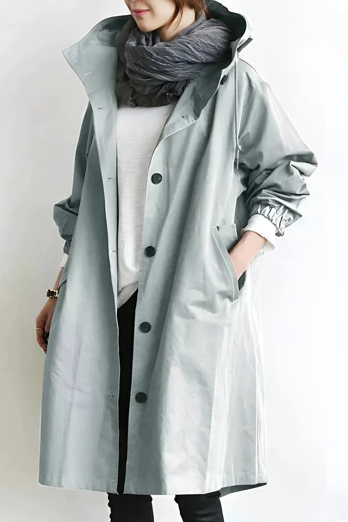Oversize-Kapuzenmantel für Damen | Wasserdicht