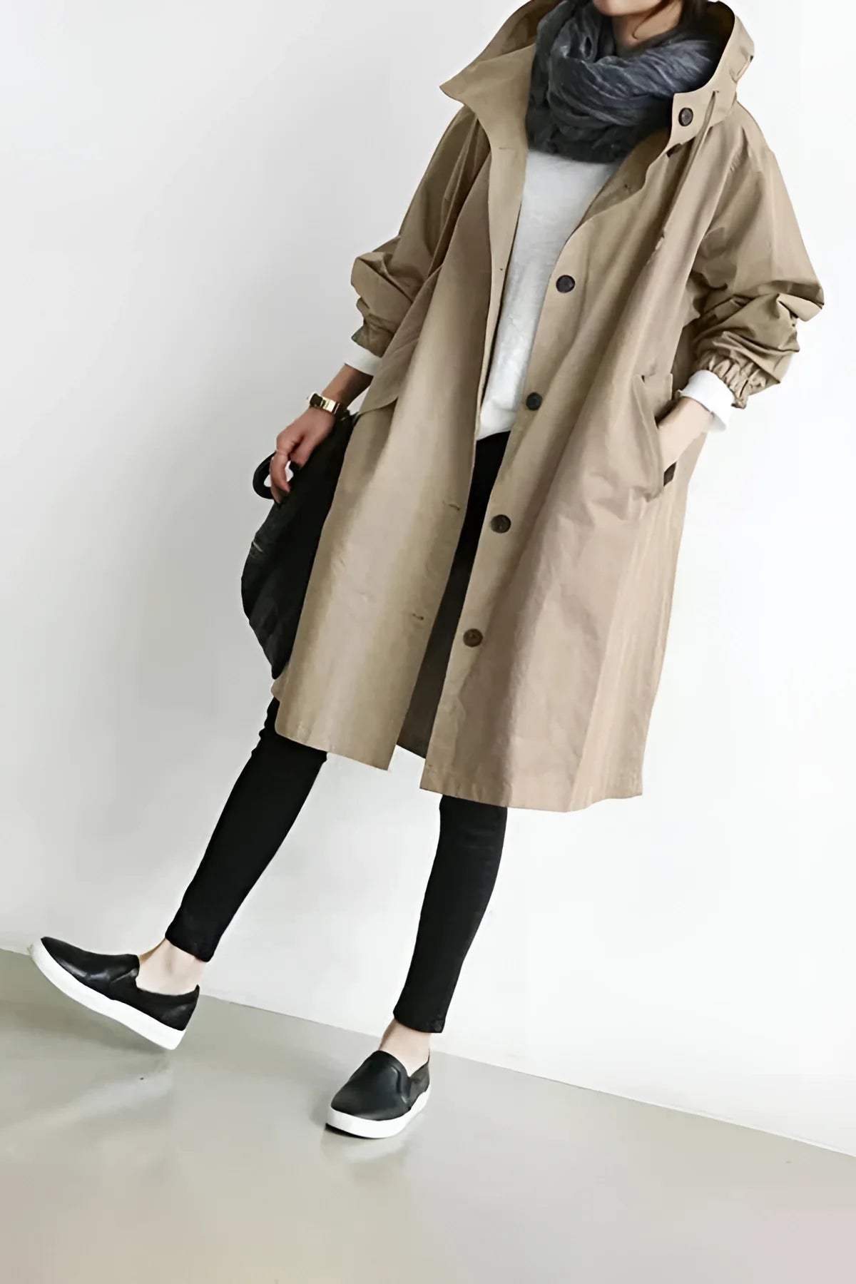 Oversize-Kapuzenmantel für Damen | Wasserdicht