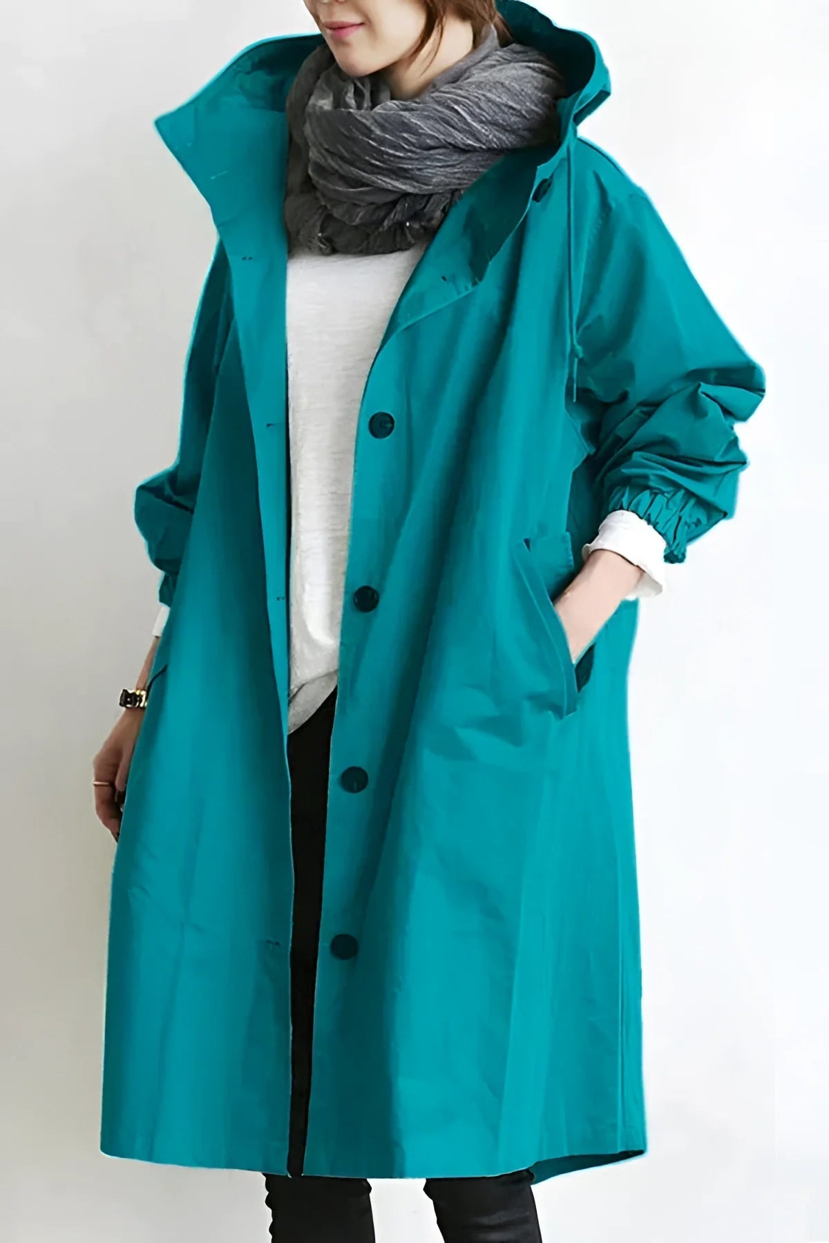Oversize-Kapuzenmantel für Damen | Wasserdicht
