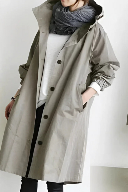 Oversize-Kapuzenmantel für Damen | Wasserdicht