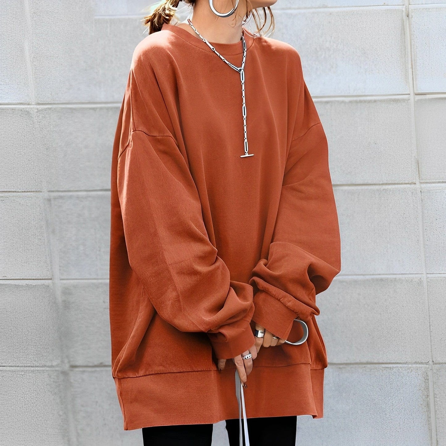 Oversize-Pullover für Damen | Strukturierter Stoff