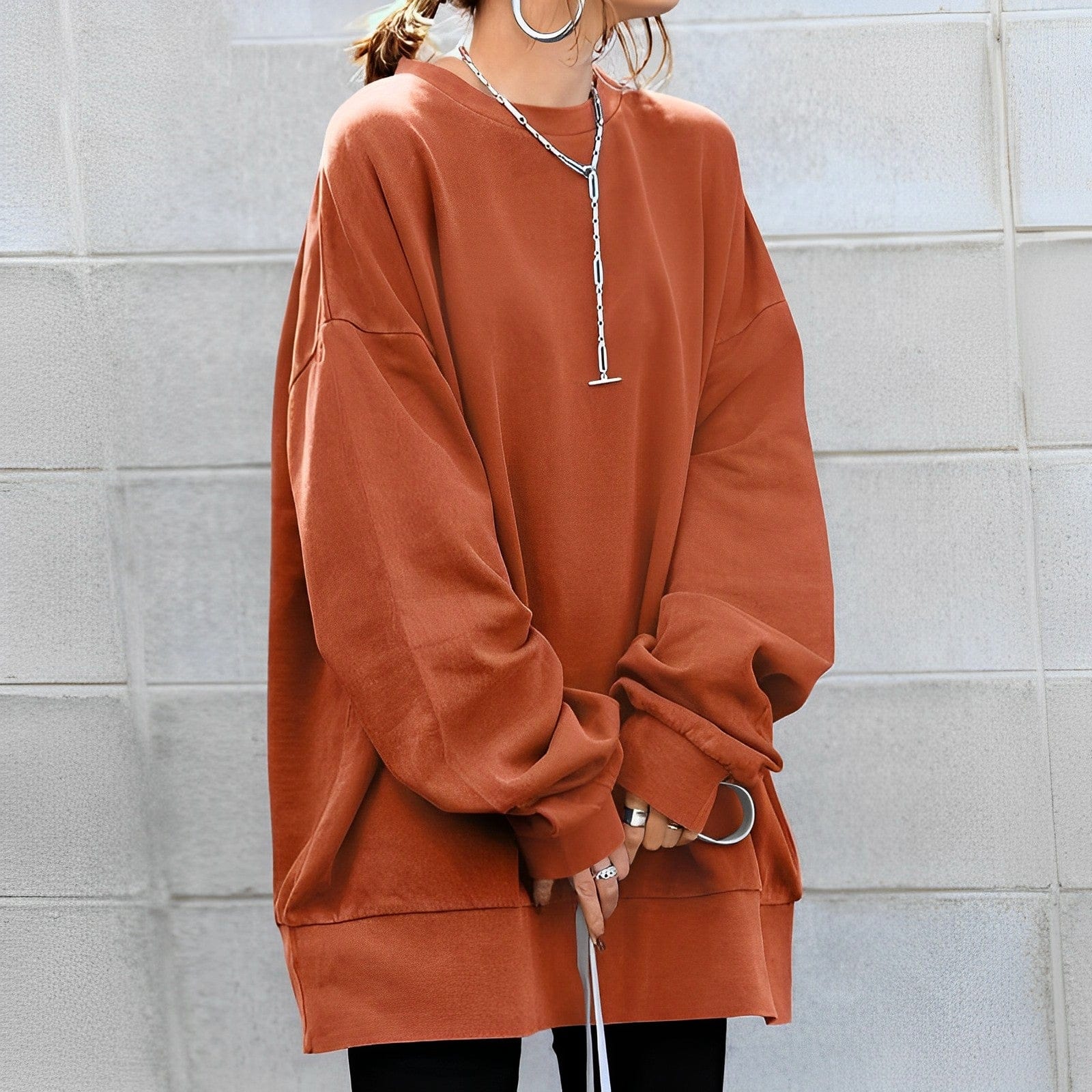 Oversize-Pullover für Damen | Strukturierter Stoff