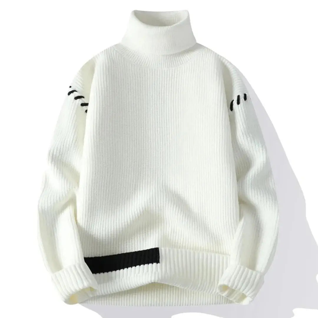 Oversize-Strickpullover für Damen und Herren mit Patchwork-Design | Winter