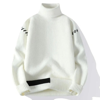 Oversize-Strickpullover für Damen und Herren mit Patchwork-Design | Winter