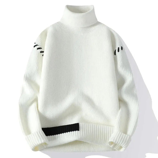 Oversize-Strickpullover für Damen und Herren mit Patchwork-Design | Winter