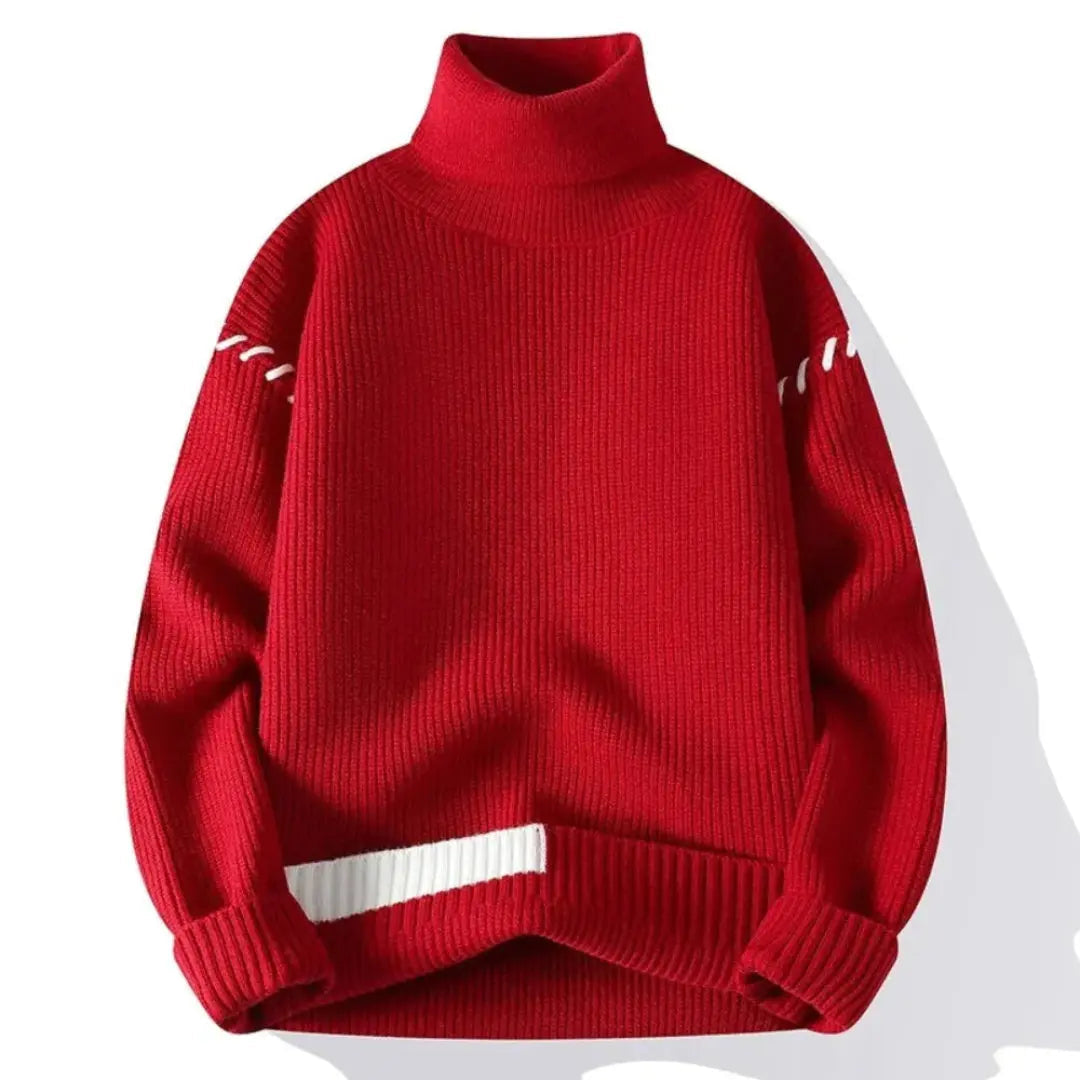 Oversize-Strickpullover für Damen und Herren mit Patchwork-Design | Winter