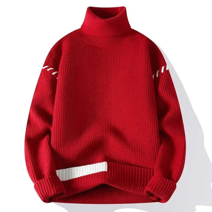Oversize-Strickpullover für Damen und Herren mit Patchwork-Design | Winter