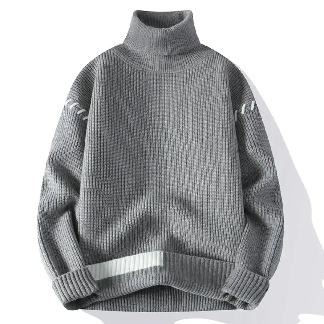 Oversize-Strickpullover für Damen und Herren mit Patchwork-Design | Winter