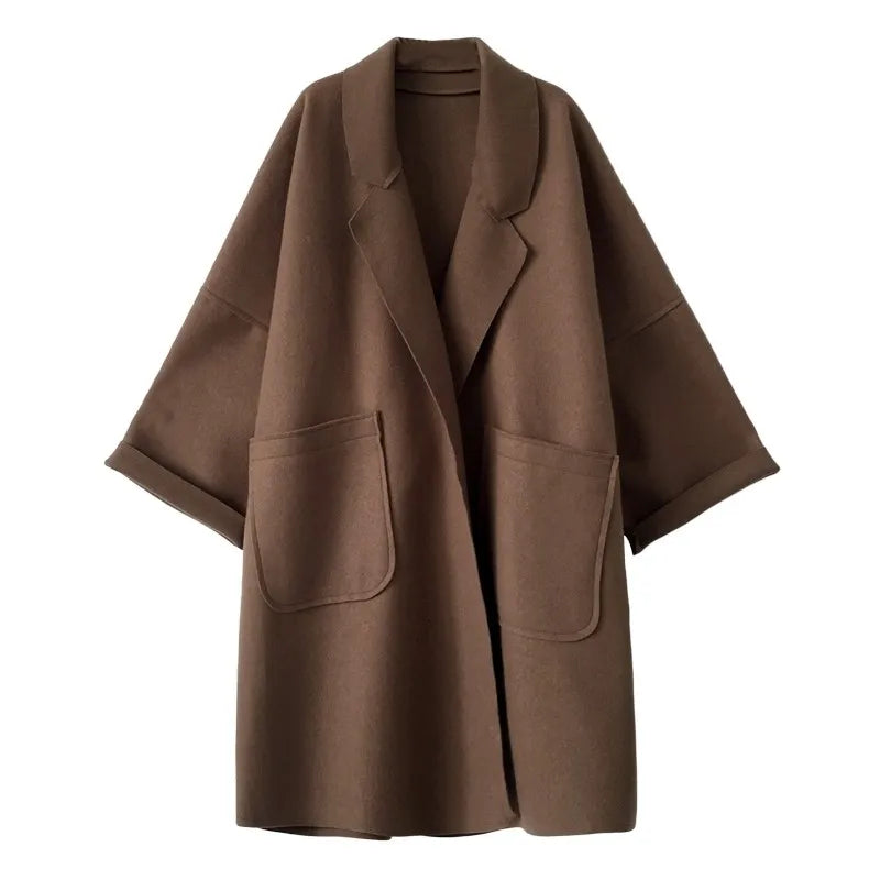 Oversize-Trenchcoat für Damen | Wollmischung Mantel