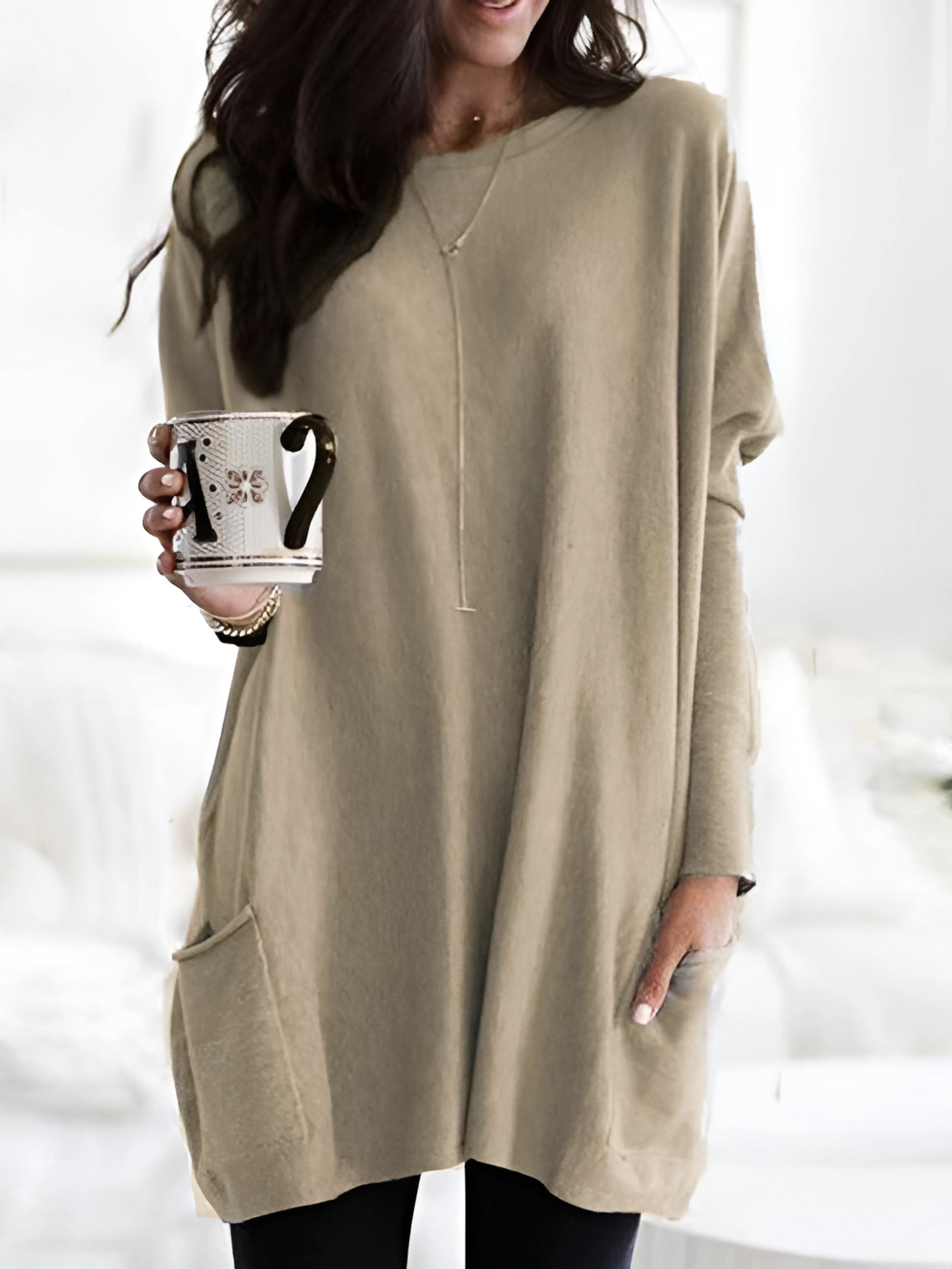 Oversize Pullover für Damen | Mit Taschen