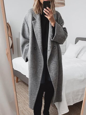 Oversized Mantel Damen | Doppelknopf-Design & Bequem