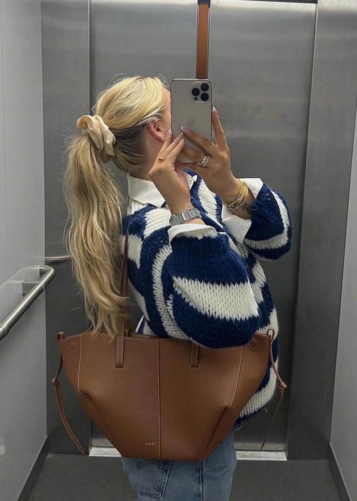 Oversized Pullover Damen | Streifen & Grobstrick