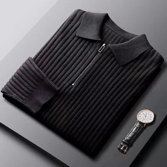 Polopullover für Herren, Reißverschluss | Winter