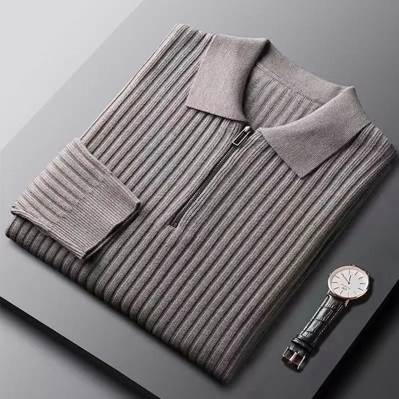 Polopullover für Herren, Reißverschluss | Winter
