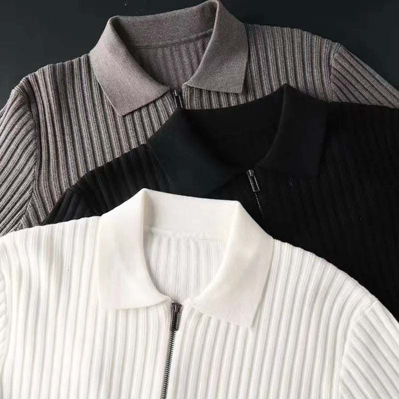 Polopullover für Herren, Reißverschluss | Winter