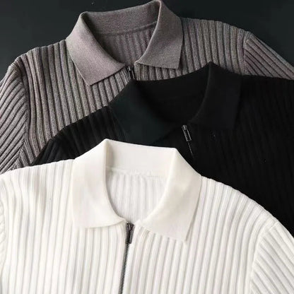 Polopullover für Herren, Reißverschluss | Winter