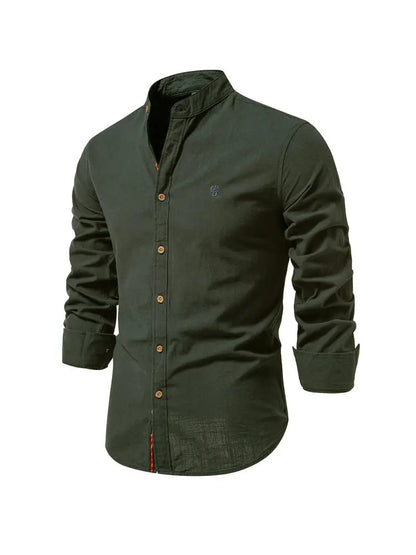 Poloshirt Herren | Langarm mit Stehkragen