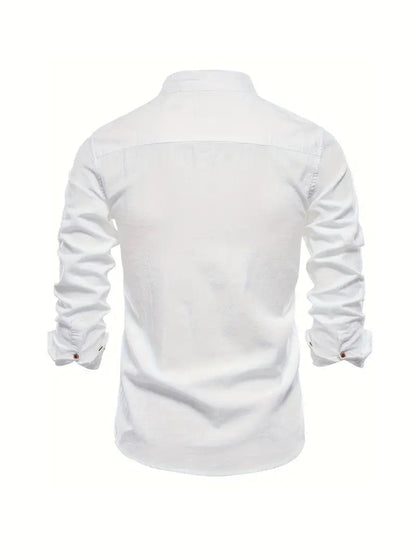 Poloshirt Herren | Langarm mit Stehkragen