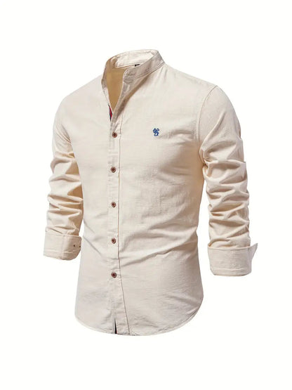Poloshirt Herren | Langarm mit Stehkragen