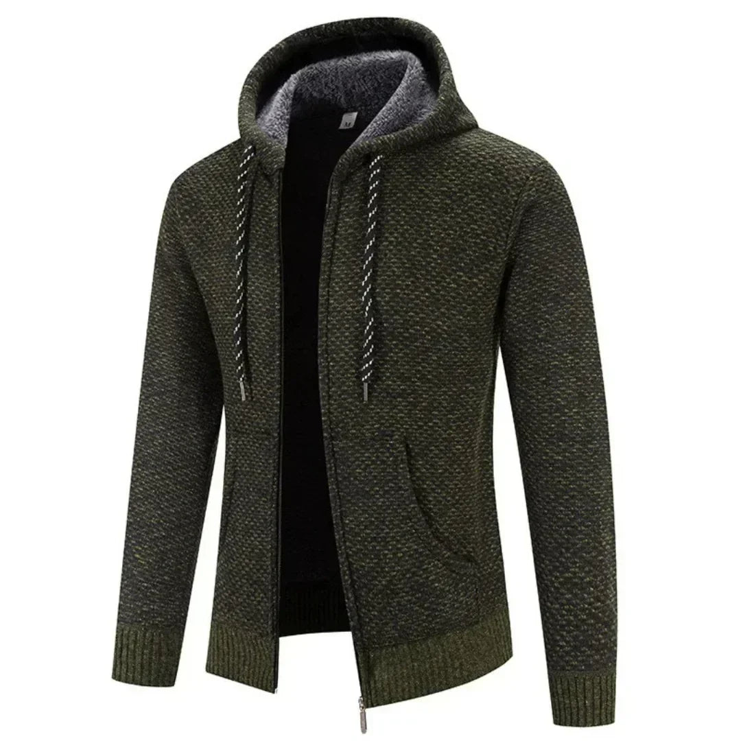 Strickjacke Herren | Wärmendes Innenfutter & Kapuze